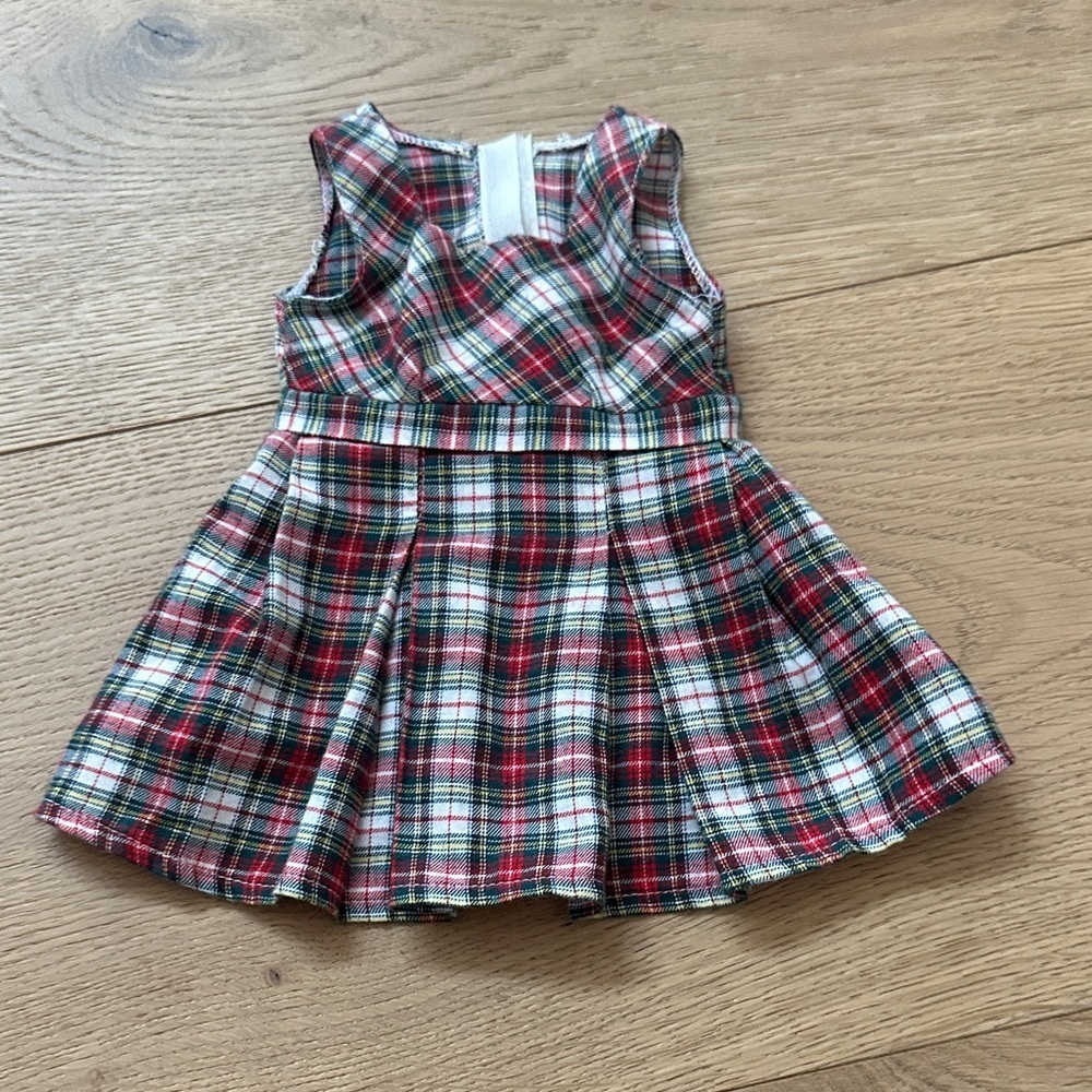 American girl pleasant company Molly Plaid Sleeveless doll Dress